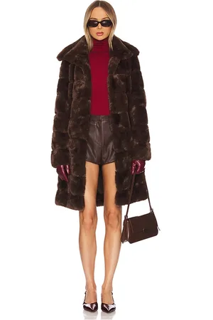 Adrienne Landau LANGER MANTEL FAUX FUR in . Size M.