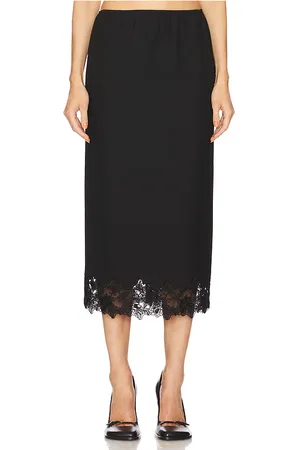 Helsa Suit Midi Skirt With Lace in . Size M, S, XL, XS, XXS.