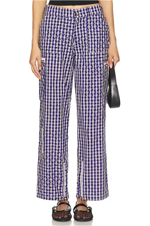 DANIELLE GUIZIO HOSE ADRIAN in Royal,Grey. Size S, XL, XS.