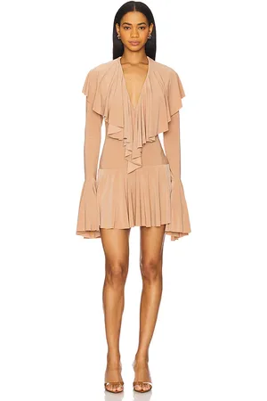 Norma Kamali LANGÄRMELIGES MINIKLEID MIT RÜSCHEN in . Size M, S.