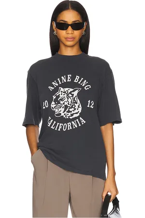 ANINE BING Avi Tee Collegiate Leopard in . Size L, S, XS.