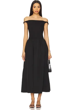 ASTR Off Shoulder Poplin Dress in . Size M, S.