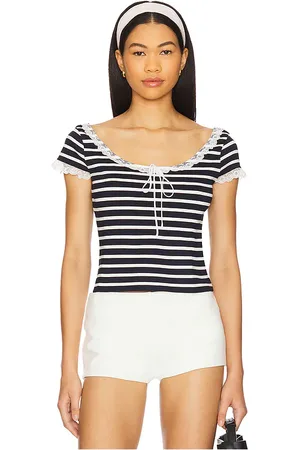 For Love & Lemons GESTREIFTES OBERTEIL SUZETTE in . Size M, S, XL, XS.