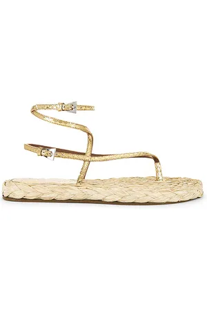 PARIS TEXAS SANDALE AMALFI in Metallic Gold,Neutral. Size 37, 38, 39, 40.