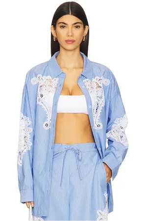 Essentiel Antwerp SPITZEN-SHIRT HOOFD in . Size M, S, XS.