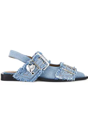 Ganni Feminine Buckle Ballerina in . Size 38, 39, 40.
