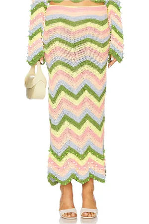 CeliaB GESTREIFTER ROCK in Pink,Yellow,Green. Size S, XS.