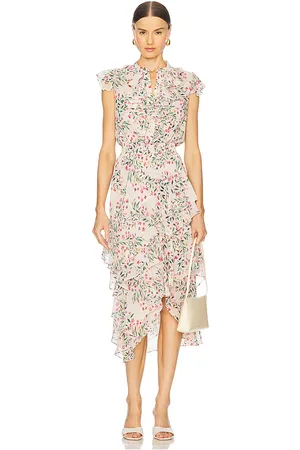 MISA MIDI-KLEID ILYSA in Neutral,Green. Size M, S, XS, XXS.