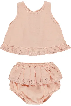 Quincy Mae Kids Ruffled Tulip Top & Bloomer Set in . Size 18-24M, 2-3yr.