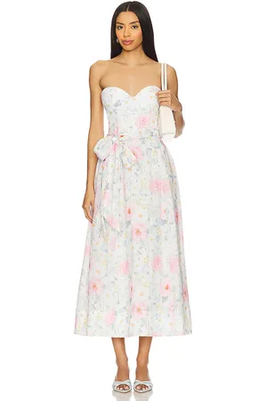 Bardot Floral Printed Tie Midi Dress in . Size 12, 8.