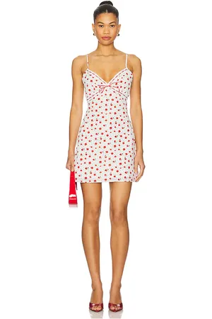 MORE TO COME KLEID CLEMENCE in Red,White. Size M, S, XL, XS, XXS.