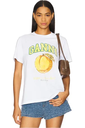 Ganni Peach Relaxed T-shirt in . Size M, S, XS.
