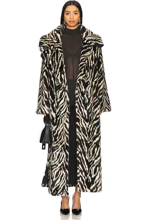 Adrienne Landau MANTEL VICTORIA in Black,White. Size S.