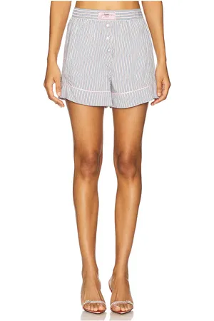 Ganni Yarn Dyed Stripe Elasticated Shorts in . Size 34, 36, 38, 40.