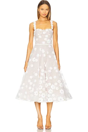 Bronx and Banco Mademoiselle Embroidered Floral Sequin Midi Dress in . Size M, S, XL, XS.