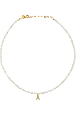 petit moments HALSKETTE INITIAL PEARL in . Size H, N, O, R, S.