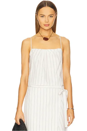 Vince Seedling Stripe Draped Front Tank in . Size 10, 12, 2, 4, 6, 8.