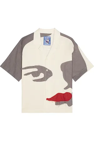 KIDSUPER STUDIOS RESORT-SHIRT PATCHWORK FACE in . Size M.