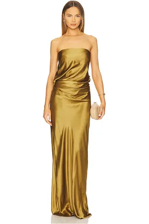 The Sei DRAPIERTES TRÄGERLOSES LANGES KLEID in . Size 8.