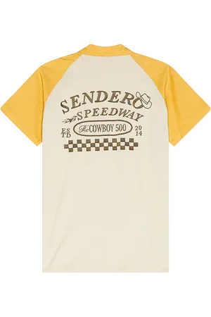 Sendero Provisions SHIRT MIT RAGLANÄRMELN SALOON in Cream,Yellow. Size M, S, XL/1X.