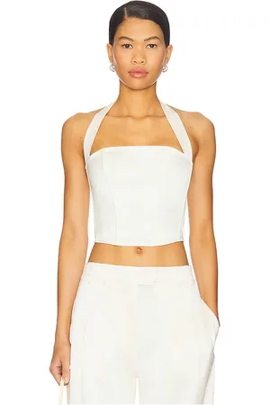 FLEUR DU MAL Satin Halter Corset Top in . Size 10, 2, 4, 6, 8.