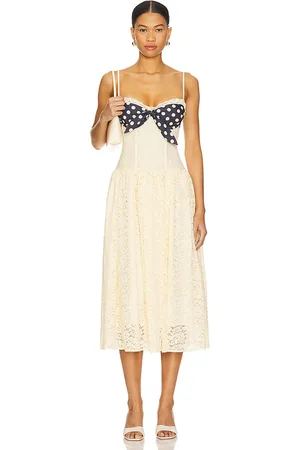 For Love & Lemons MIDIKLEID AUS SPITZE LUCY in . Size L, S, XS.