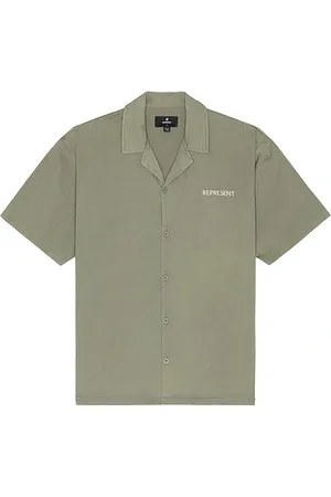Represent Script Camp Collar Shirt in . Size M, S, XL/1X.