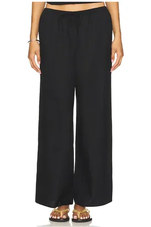 ONIA Air Linen Wide Leg Drawstring Pant in . Size S, XL, XS.