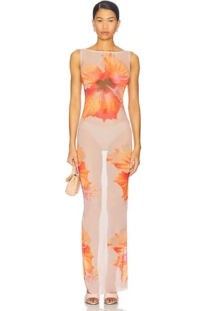 GOOD AMERICAN KLEID in Neutral,Orange. Size L, M, S, XS.