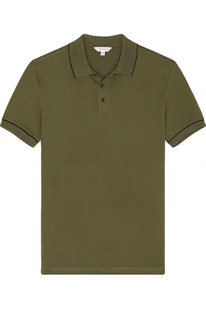 CLUB MONACO Tipped Pique Polo in . Size M, S, XL/1X.