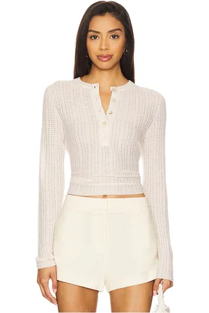 Vince Waffle Knit Henley Top in . Size M, S, XL, XS.
