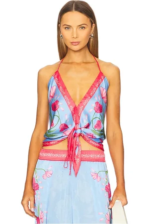 Agua Bendita BLUSE HARMONY in Blue,Red. Size M, S, XL, XXL.