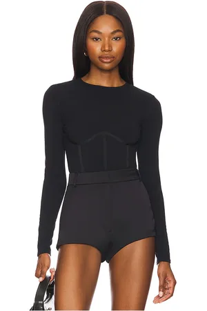 FLEUR DU MAL Organic Cotton Long Sleeve T-shirt Bodysuit in . Size M, S, XL, XS.