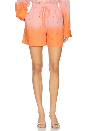 Essentiel Antwerp SHORTS MIT VERZIERUNGEN HAUSTRAL in Rose,Orange. Size 34, 36, 40.