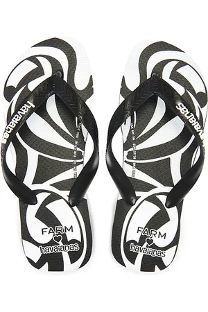 Havaianas FLIP FLOPS FARM TUCANADA RAINBOW in Black,White. Size 37/38, 39/40, 41/42.
