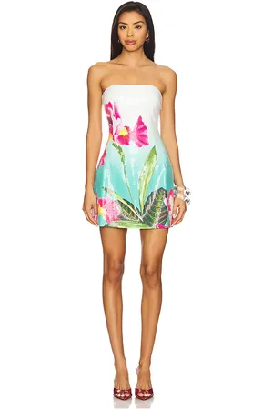 Runaway The Label MINIKLEID IBIZA in Teal,Ivory. Size M, S, XL, XS.