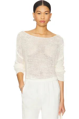 ENZA COSTA Linen Open Knit Bateau Sweater in . Size M, S, XL, XS.