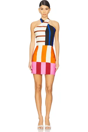 Cala De La Cruz KLEID VENETA in Navy,Pink. Size XS.