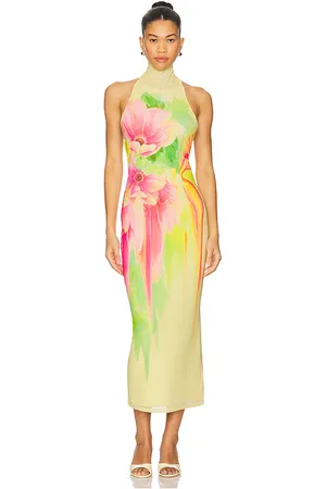 AFRM KLEID OLIMPIA in Yellow,Pink. Size L, M, S, XL, XS, XXL, XXS.