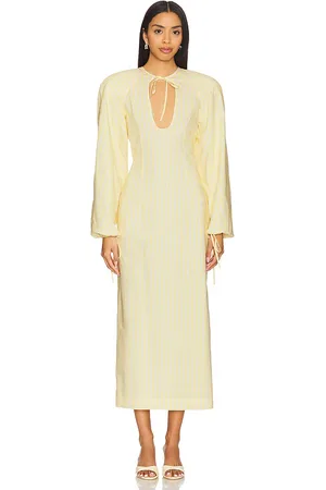 Rowen Rose MAXIKLEID MIT TROPFENAUSSCHNITT in . Size 36/2, 38/4, 40/6.