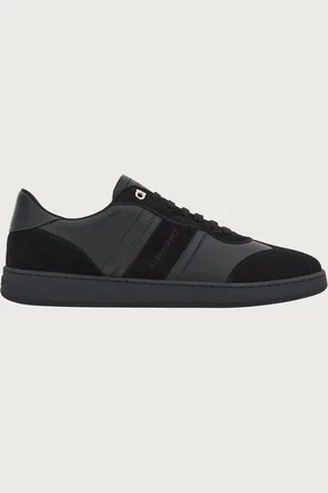 Salvatore Ferragamo Sneaker nach Art der Vintage-Modelle, mit Obermaterial aus weichem Veloursleder, komplett mit Einsätzen im selben Farbton