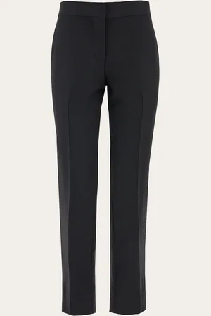 Salvatore Ferragamo Körpernahe Hose aus Stretchwolle mit normalem Bund und kompakter Webart, um die Silhouette beizubehalten