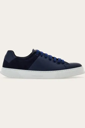 Salvatore Ferragamo Low-Top-Sneaker mit Obermaterial aus Velourskalbsleder und schlichter Linie