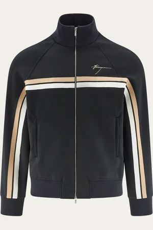 Salvatore Ferragamo Blouson in Funktions-Sweatshirtstoff aus Baumwolle und Recycling-Polyester