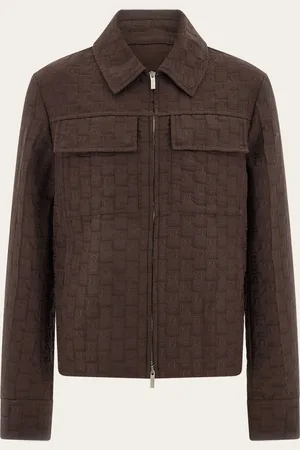 Salvatore Ferragamo Blouson mit essentiellem Schnitt aus wasserabweisendem Funktionsgewebe mit Jacquardverarbeitung im monogram-Dessin