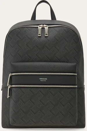Salvatore Ferragamo Rucksack aus gehämmertem und gemilltem Kalbsleder, weich im Griff und strapazierfähig