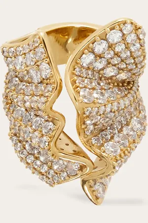 Salvatore Ferragamo Gewebe-Effekt und ein Hauch glitzerndes Metall: Bei dem Ring Drape vereint sich der Reiz einer kostbaren Verarbeitung mit einer aktuellen Kreativität