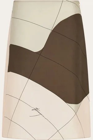Salvatore Ferragamo Der aus reiner Seide gefertigte Rock kommt mit Minimal-Konstruktion und zeitgemäßer Ausstrahlung dank des grafischen Parachute-Prints