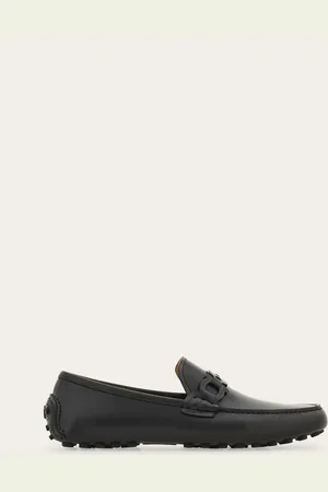 Salvatore Ferragamo Eleganter Driver-Mokassin mit abgerundeter Kappe und einer mit Doppel-Gancini-Trense verzierten Schaftbrücke