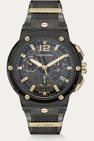 Salvatore Ferragamo Erweitert seine Kollektion von Herrenuhren mit der Einführung des neuen Modells F-80 Translucent, einer Vision von kühner, moderner Eleganz, die auf der Kombination von avantgardistischer Ästhetik und umweltfreundlichem Design beruht